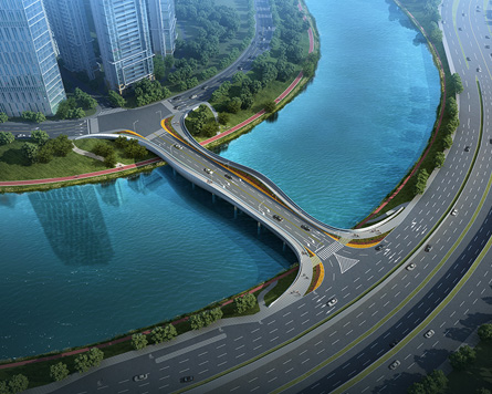 成都腹地金融島三橋